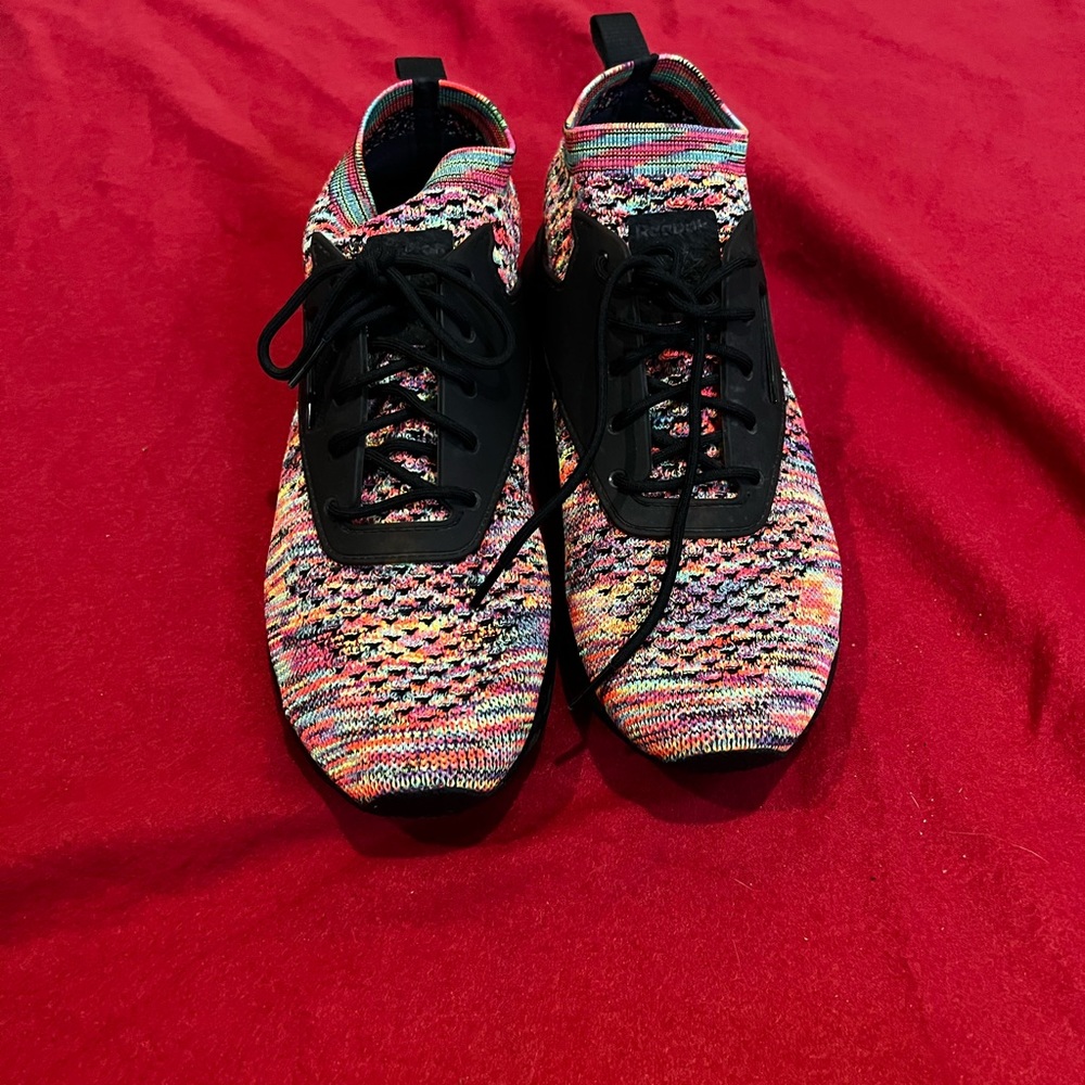 REEBOK ZOKU RUNNER ULTRAKNIT MEN SIZE 9.5 MULTI-BLACK NEW COMFORTABLE LIGHT